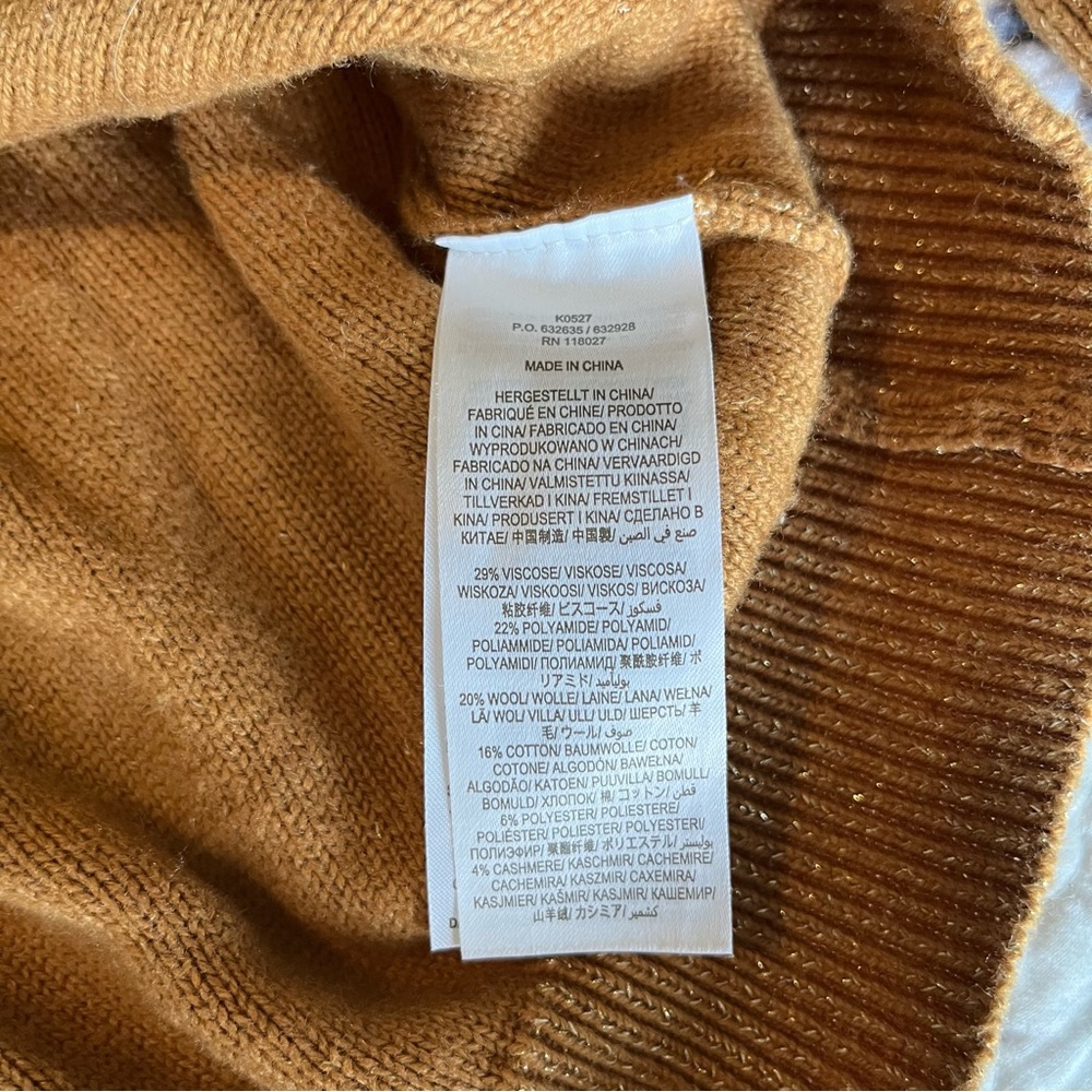 Boden Sparkle Puff Sleeve Sweater Gold - Picture 8 of 9